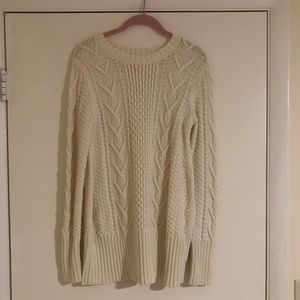 Gap Cable Knit Cream Color Sweater, Size Small